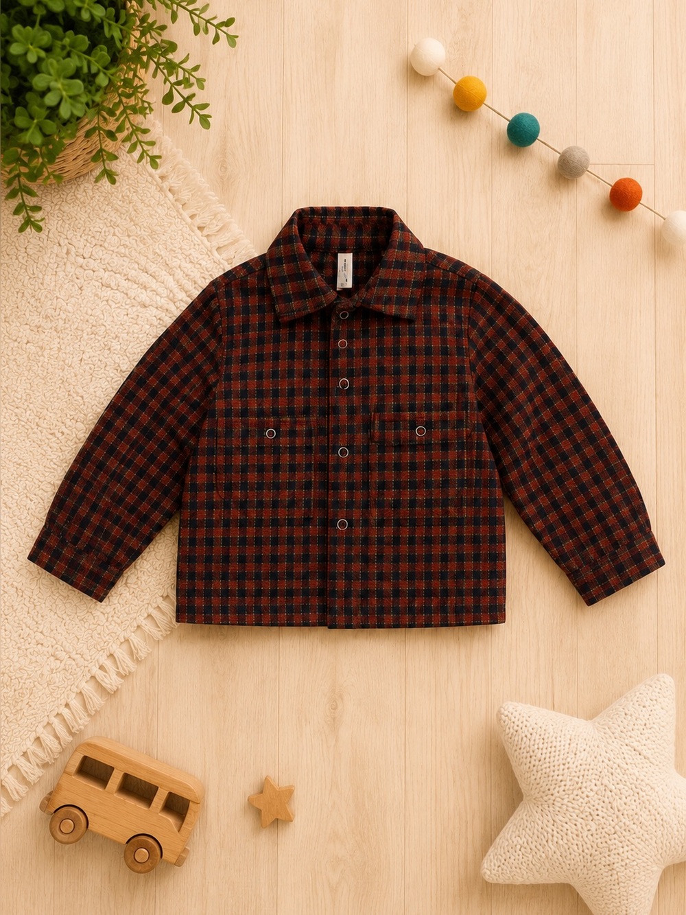 Zara Kids Plaid Button-Front Over-shirt Jacket